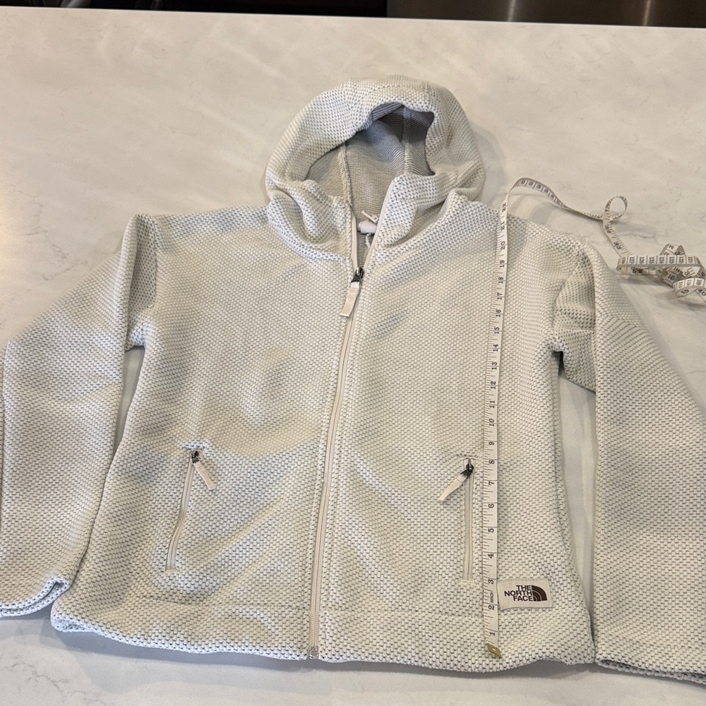 The North Face Light Gray Hooded Jacket